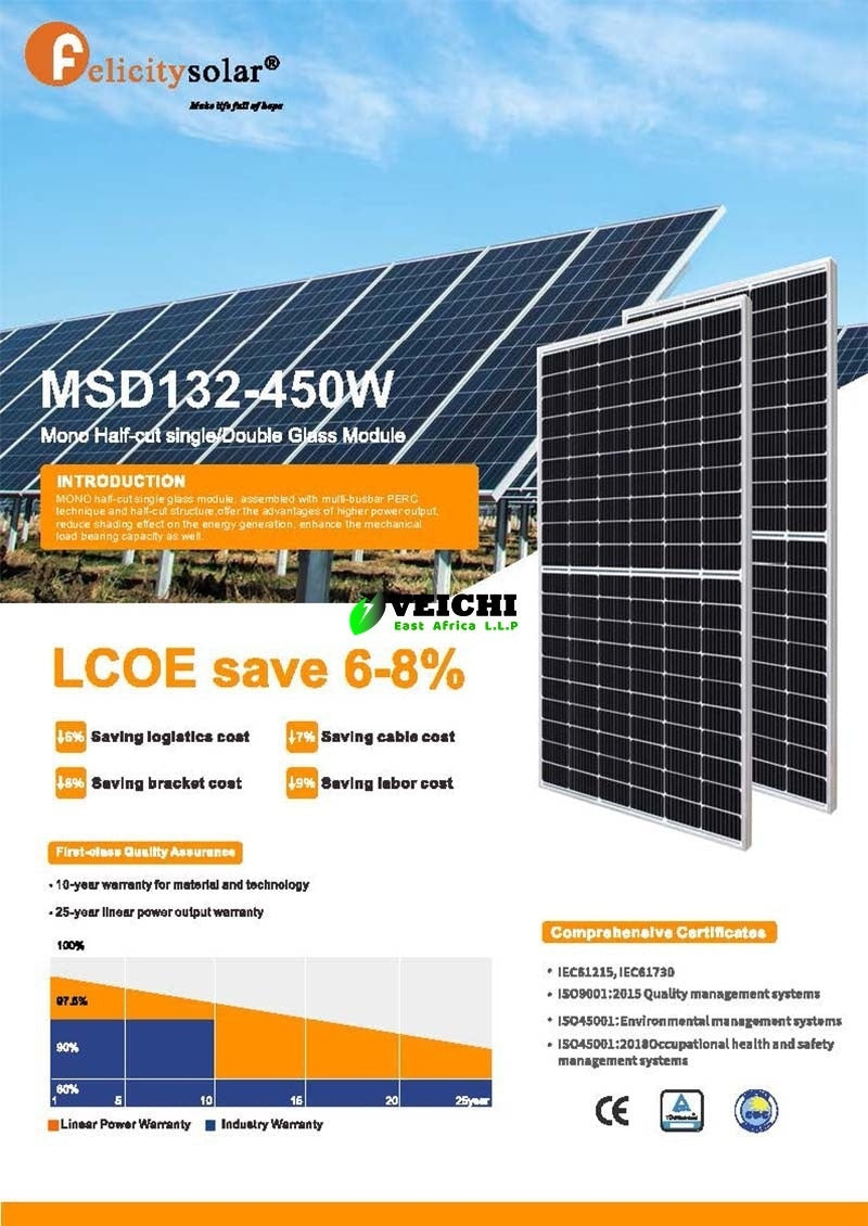 450W Half Cell Solar Energy Panels Roof For Electricity Equipment Supplier