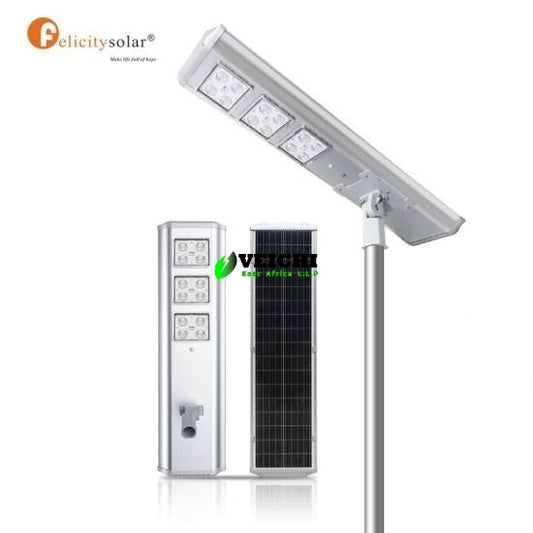 60W All In One Solar Powered Led Street Light With Motion Sensor